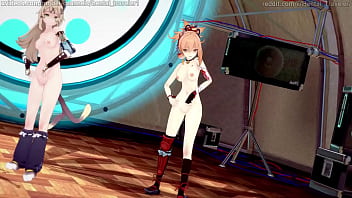 Genshin Impact: [mmd] Kesha – Timber (layla, Kirara, Mona, Fischl, Yoimiya, Hu Tao, Xinyan)