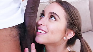 Naughty Teen Gets So Excited To Suck That Black Huge Cock Finally!