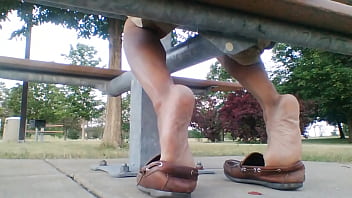 Brown Trashed Ll Bean Moccasins, No Socks