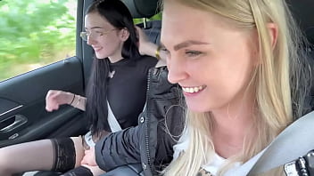 Giving Her Drivers Lessons, But I End Up Fucking Her Somewhere Outdoor In The Back Of My Car