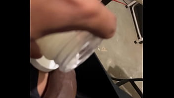 Stroking My Curved Slim Cock