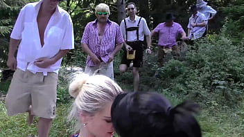 Outdoor Fist Fucking Lederhosen Group Orgy