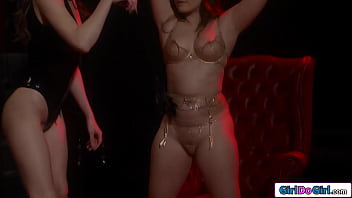 Lesbian Mistress Maya Woulfe Spanks Sub