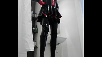 Modelling Latex And Heels In The Bathroom