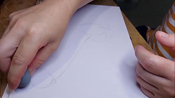 Cinnamon Draws A Fat Cock