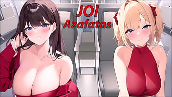 Joi Hentai Con Las Azafatas En El Avión. En Español.