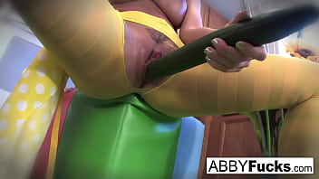 Surreal Kitchen Dress Up With Abigail And Her Giant Cucumber – pussy, boobs, pornstar, ass, brunette, bigtits, masturbation, solo, puba, abigail-mac – Video 890561