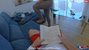 The Stepmother Came To Her Stepson To Have Sex While Her Husband Was Working In The Room Next Door