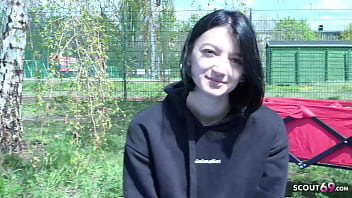 German Scout – First Anal Sex For Skinny Girl Madison Quinn At Lost Place Casting