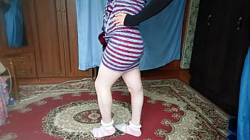 Hot Femboy Big Butt College Teen Girly Dressed Cute Model Crossdresser Kitty At Home Trying Dressed
