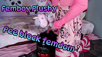 Femboy Plushy Pee Block Femdom (teaser)
