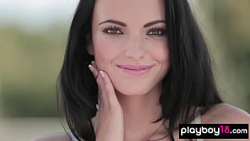 Lovely Czech Sapphira Taking Off Her Lingerie And Posing Naked Outdoor