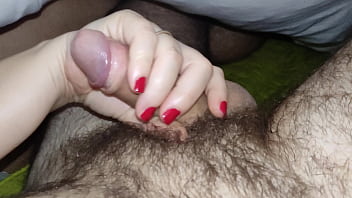 Small Dick Handjob. Wife’ Big Reward For Hubby’ Small Cock. Mutual Handjob With Red Nails Until Cumshot. Roundbutt2022