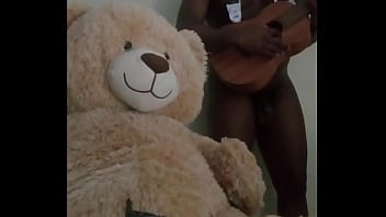 Me And My Toy Bear Singing A Parody Song Called Refugee In Bed/stuttering Song As A Duo