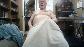 Towle Falls Off When I Am Rubbing My Cock.