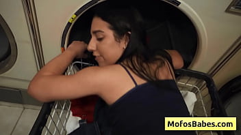 Cutie Teen Slut Nikki Mars With Perfect Nice Round Butt Fucks Huge Dick At The Laundromat