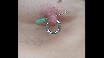 Flies On My With Canula And 5mm Circular Piercing Double Pierced Left Nipple