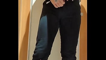 A Gay Man Exposes Himself In A Public Toilet And Pulls Out A Dildo.