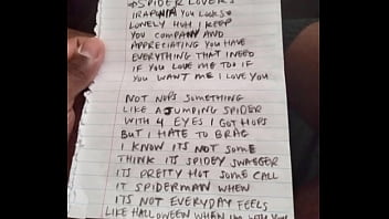 Reading A Poem I Wrote Called Spider Lovers While Naked