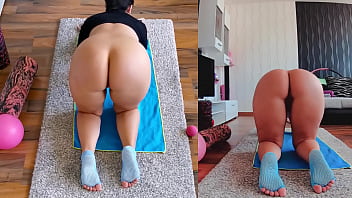 Dual Cam Naked Workout - Feet-workout-yoga-big-booty-only-women