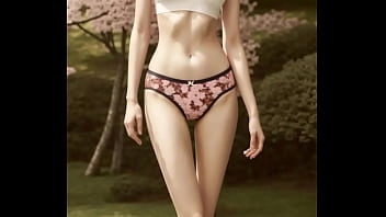 Lingerie Models Under The Cherry Blossom Trees