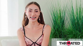 Throated – Brunette Hottie Loves Deepthroating A Huge Cock