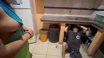 Shameful Plumber Adjusts The Vagina Of A Hot Neighbor Whore While She Asks For More