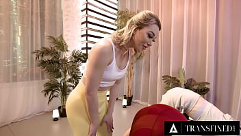 Transfixed - Trans Yoga Instructor Emma Rose Sneaky Hard Fucks Doggystyle Jewelz Blu During A Class