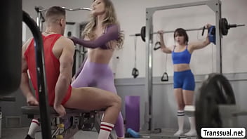 Slut Ts Ties Up Friend While Riding Teachers Dick