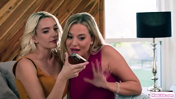 Big Tits Blonde Babe Tribbing With Hairy Lesbian Girlfriend