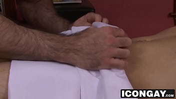 Billys Slick Hands Explore Joshs Back With A Tender Touch