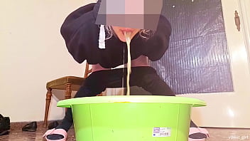 Overate Need To Puke! – Lieseltaffy Fills A Bucket With Vomit