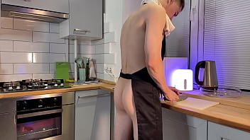 Cooking And Cum Show With Pretty Hole And Selfsuck