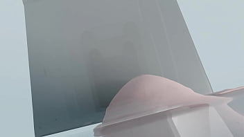 Young Lady With Big Tits Getting Her Big Tits Squeezed For Mammography (animation, Cranio-caudal Projection Top View)