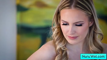 Blondie Teen Masseuse Pour Nuru Gel On Her Body And Massage Her Client - Lauren Phillips, Charles Dera