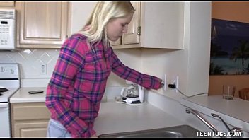 Cute Teen Handjob In The Kitchen - Teen-handjob-kitchen-cute-girl
