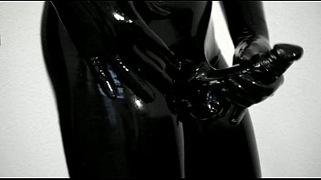 Trying On My New Tight, Shiny Latex Pants And Gloves