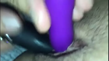 Double Vibrator Action In Emz Soaking Pussy