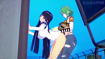 Hikage And Katsuragi And Ikaruga Intense Futanari Sex. – Senran Kagura Hentai