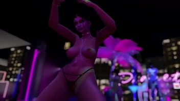 Exhibitionist In Microbikini Clubbing And Dancing