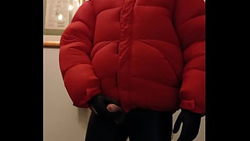 Masturbating In Latex _ Overfilled Down Jacket Me