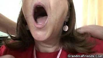 Old Bitch Takes Two Cocks In The Office