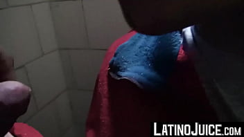 Latinojuice.com – Nicolas _ Angel – Me And Kinky Nicolas Jerk Each Others Huge Cocks Inside The Public Bathroom