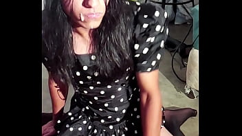 Boy Doing Crossdressing And Swallowing His Own Cum