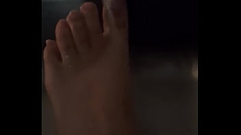 Brazilian Girl Washing Feet After Cumshot