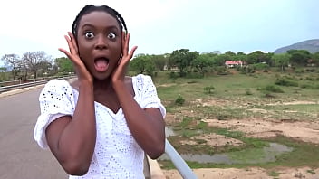 Hot African Girlfriend Pov Sloppy Road Head Throat Fuck At Safari!