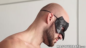 Inked Bald Hunk David Boss Teasing His Throbbing Cock Solo