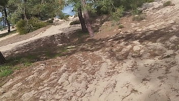 Guy Of Car Spills A Lot Of Milk On A Trail Near The Sea