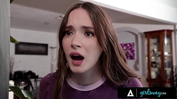 Girlsway - Shook Brunette Hazel Moore Caught Petite Roommate Liz Jordan Humping Her Pillow