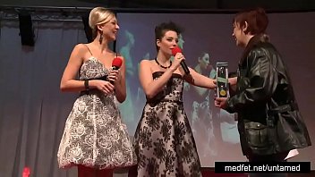 Female And Male Strippers Tease The Audience